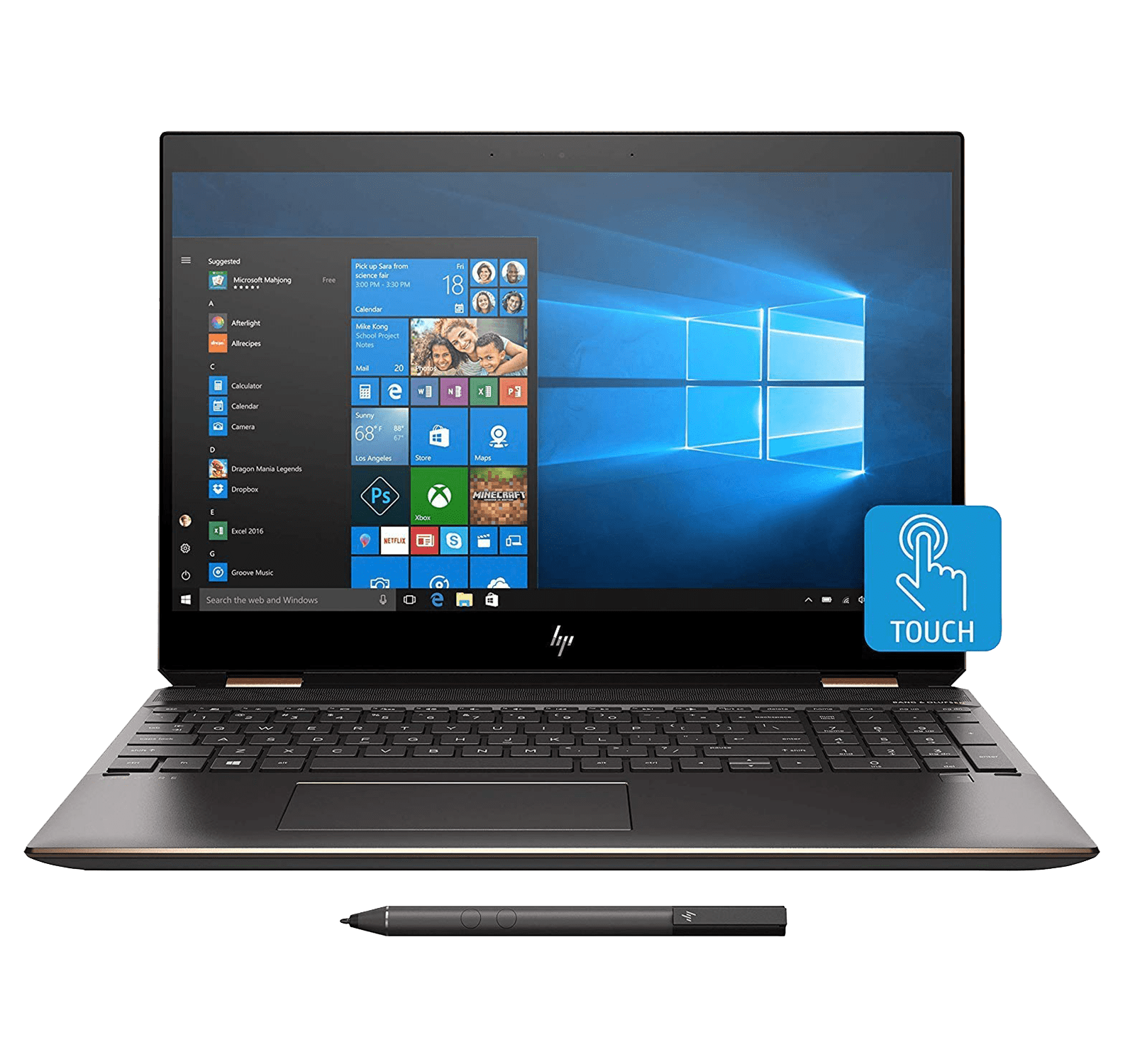 Laptop Ultrabook HP Spectre (2019) X360 2-in-1 13.3" UHD 4K Touch i7-8565U up to 4.8Ghz 16GB RAM 512 GB BLUE Stylus